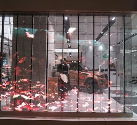 Le verre 2.6-5.2mm transparent polychrome d'affichage à LED a mené le mur pour le centre commercial