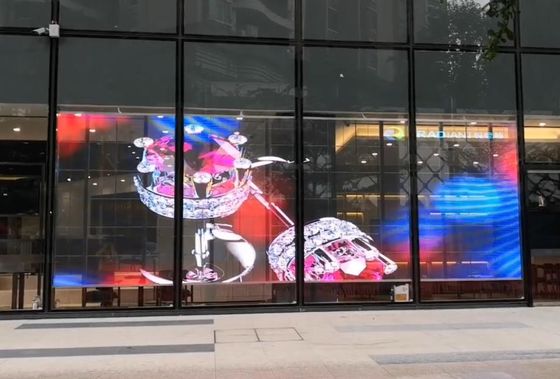 Le bâtiment de mail de magasin apprêtent transparent affichage à LED 4500nits 1000 x 500mm