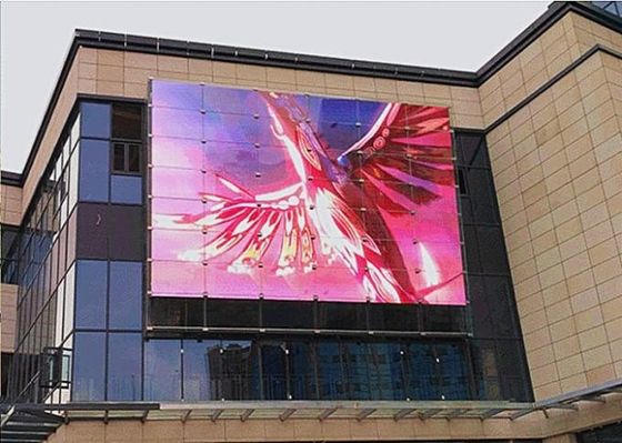 Affichage mené extérieur élevé de rideau en transparent P15.625 pour la publicité de façade de médias